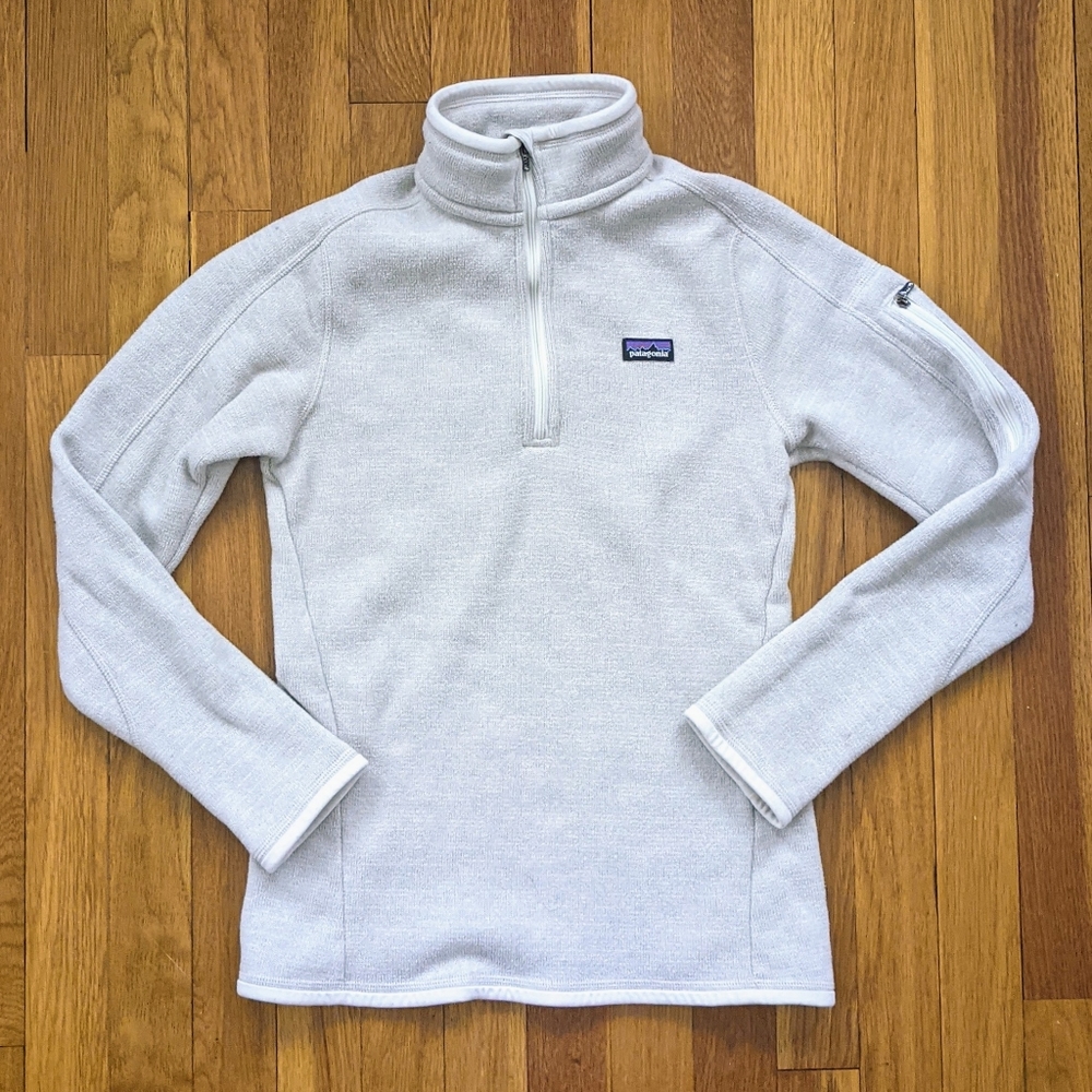 Patagonia off-white Quarter-Zip Fleece Pullover